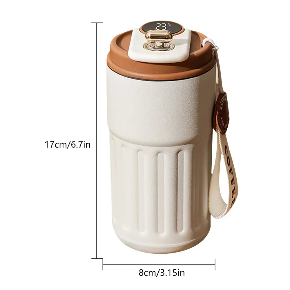 Experience Ultimate Convenience with the 450Ml Smart Thermos Mug - Intelligent Temperature Display & Double-Wall Insulation for Your Perfect Coffee Break